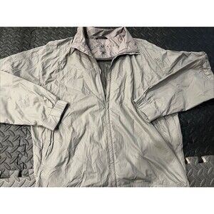 Rare Vtg Nike Golf Jacket Grey Sz Medium Removable Sleeves Tiger Woods